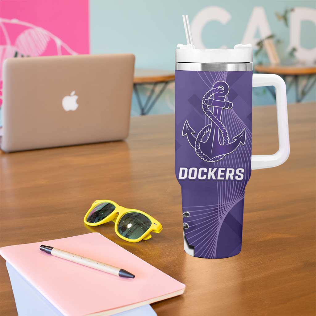 Dockers And Lions Football Tumbler With Handle 2025 Sporty Dynamic Version - Aussie Hoodie