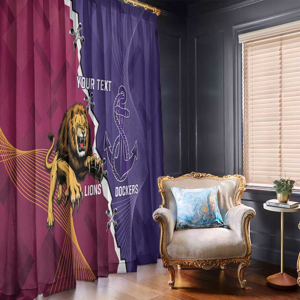 Dockers And Lions Football Custom Window Curtain 2025 Sporty Dynamic Version - Aussie Hoodie