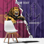 Dockers And Lions Football Custom Window Curtain 2025 Sporty Dynamic Version - Aussie Hoodie