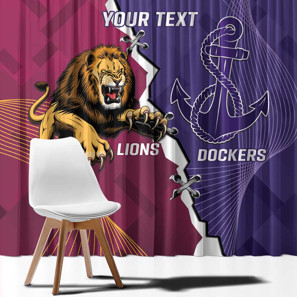 Dockers And Lions Football Custom Window Curtain 2025 Sporty Dynamic Version - Aussie Hoodie