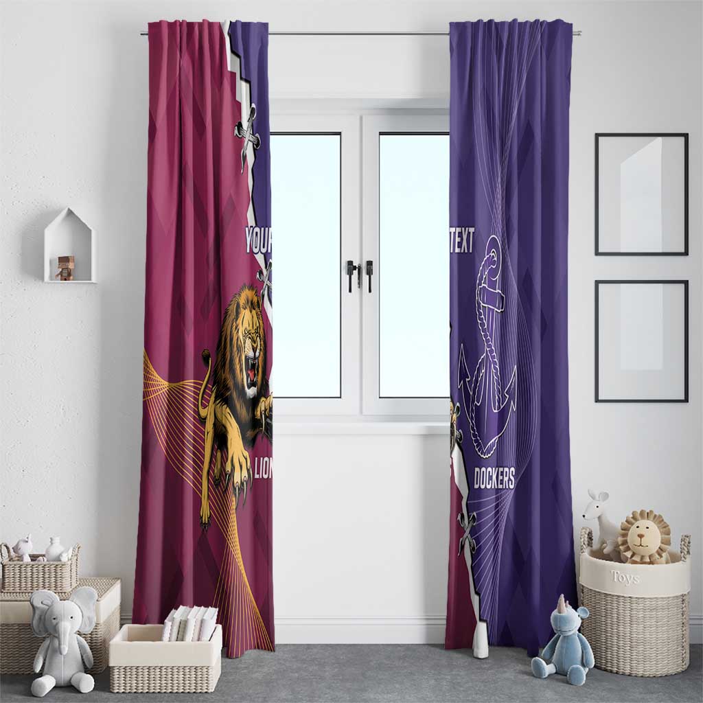 Dockers And Lions Football Custom Window Curtain 2025 Sporty Dynamic Version - Aussie Hoodie