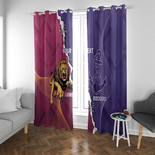 Dockers And Lions Football Custom Window Curtain 2025 Sporty Dynamic Version - Aussie Hoodie