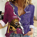Dockers And Lions Football Custom Women Casual Shirt 2025 Sporty Dynamic Version - Aussie Hoodie