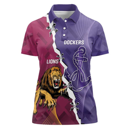 Dockers And Lions Football Custom Women Polo Shirt 2025 Sporty Dynamic Version - Aussie Hoodie