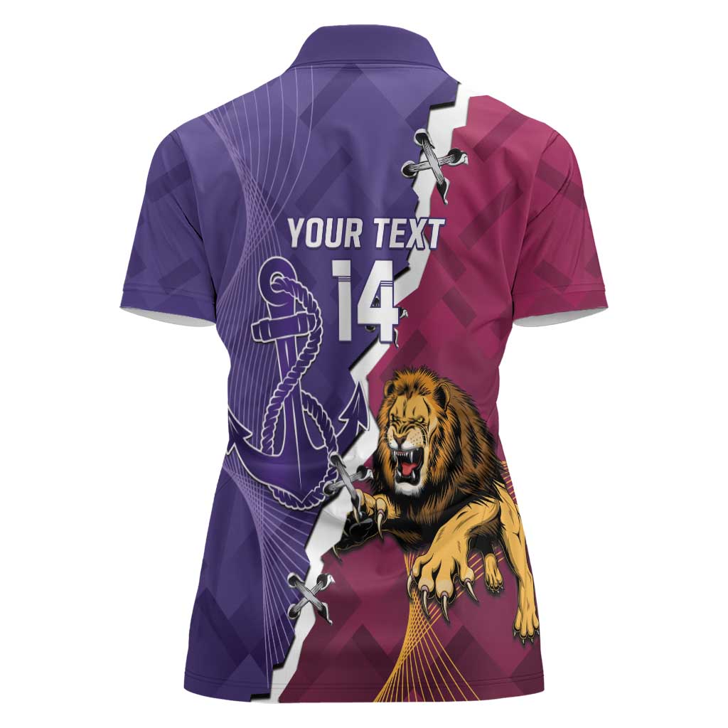 Dockers And Lions Football Custom Women Polo Shirt 2025 Sporty Dynamic Version - Aussie Hoodie