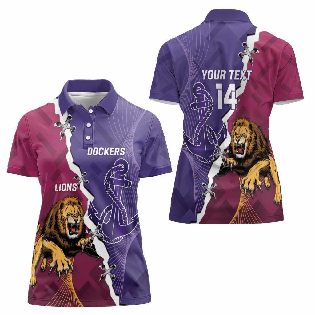 Dockers And Lions Football Custom Women Polo Shirt 2025 Sporty Dynamic Version - Aussie Hoodie