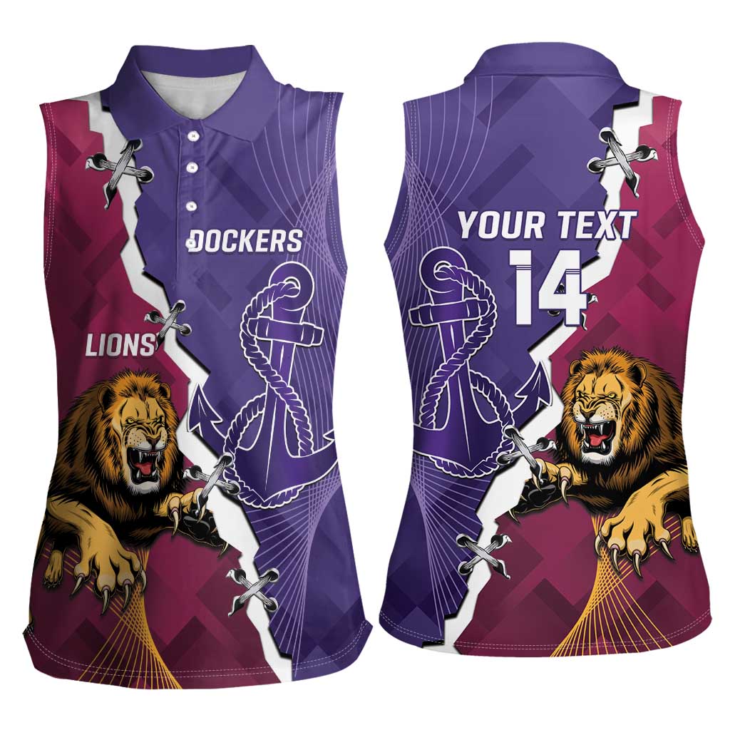 Dockers And Lions Football Custom Women Sleeveless Polo Shirt 2025 Sporty Dynamic Version - Aussie Hoodie