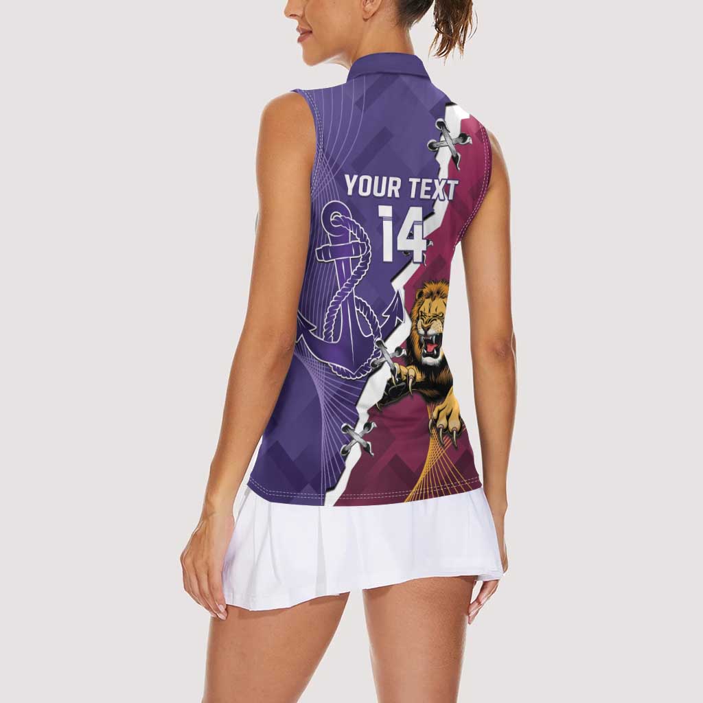 Dockers And Lions Football Custom Women Sleeveless Polo Shirt 2025 Sporty Dynamic Version - Aussie Hoodie