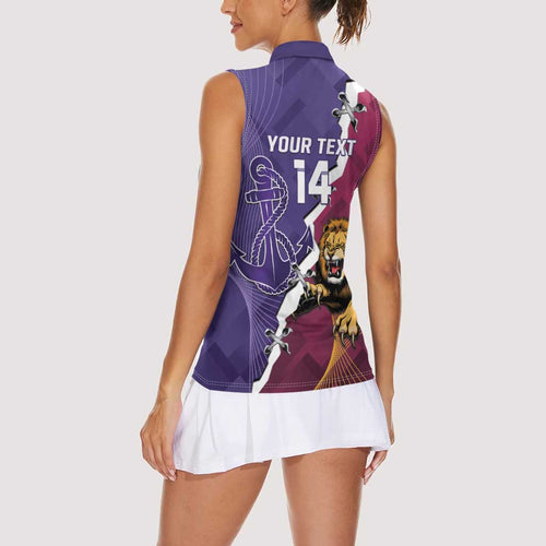 Dockers And Lions Football Custom Women Sleeveless Polo Shirt 2025 Sporty Dynamic Version - Aussie Hoodie