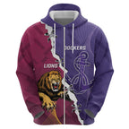 Dockers And Lions Football Custom Zip Hoodie 2025 Sporty Dynamic Version - Aussie Hoodie