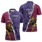 Dockers And Lions Football Custom Zipper Polo Shirt 2025 Sporty Dynamic Version - Aussie Hoodie