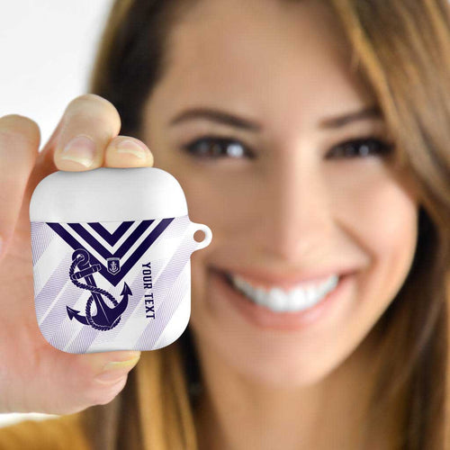 Dockers Football Custom AirPods Case Fremantle Anchor Simple Style - Aussie Hoodie