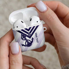 Dockers Football Custom AirPods Case Fremantle Anchor Simple Style - Aussie Hoodie