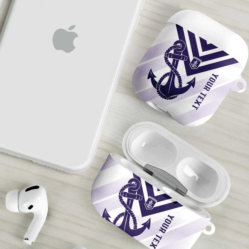 Dockers Football Custom AirPods Case Fremantle Anchor Simple Style - Aussie Hoodie
