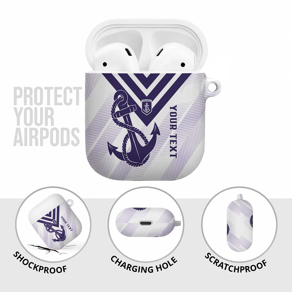 Dockers Football Custom AirPods Case Fremantle Anchor Simple Style - Aussie Hoodie