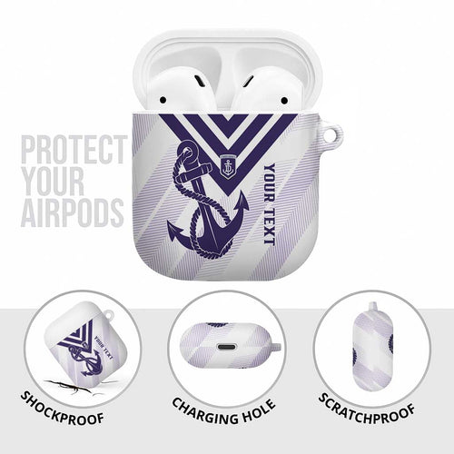 Dockers Football Custom AirPods Case Fremantle Anchor Simple Style - Aussie Hoodie