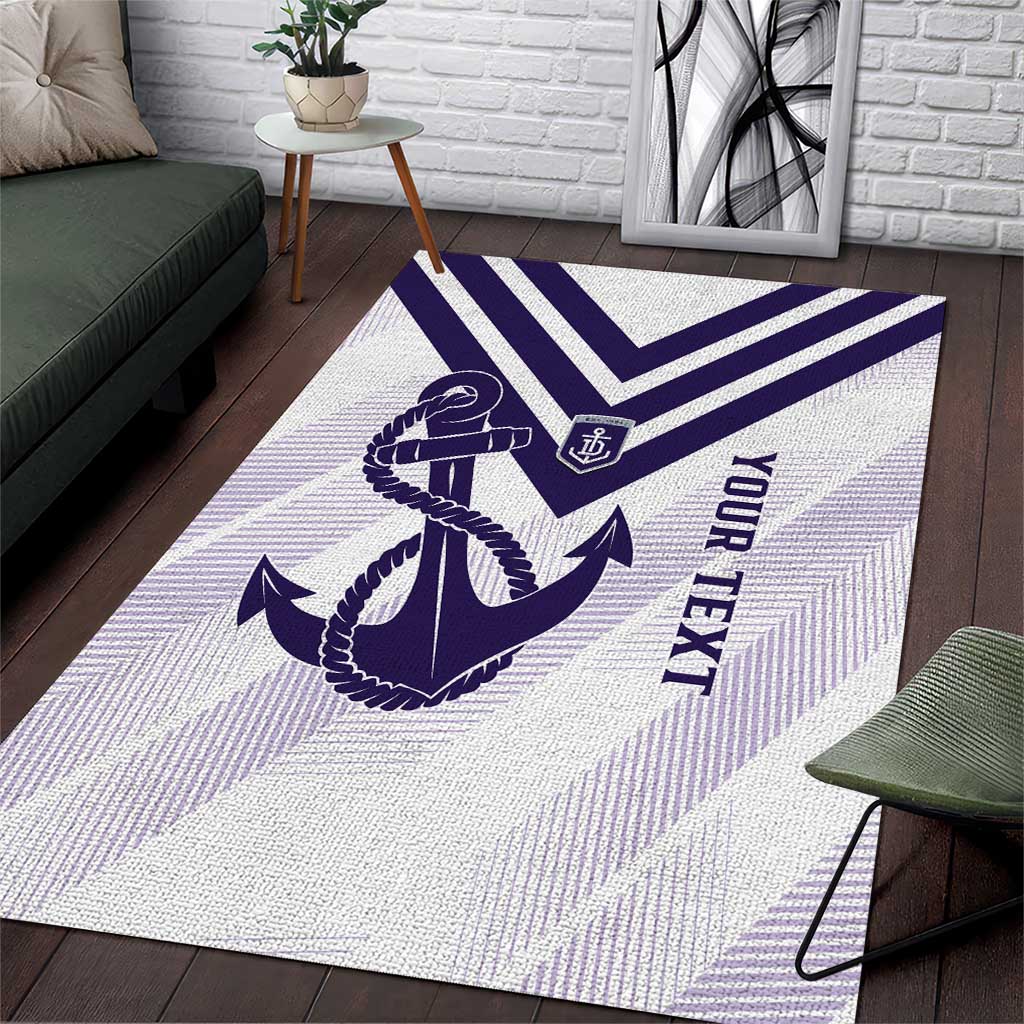 Dockers Football Custom Area Rug Fremantle Anchor Simple Style - Aussie Hoodie