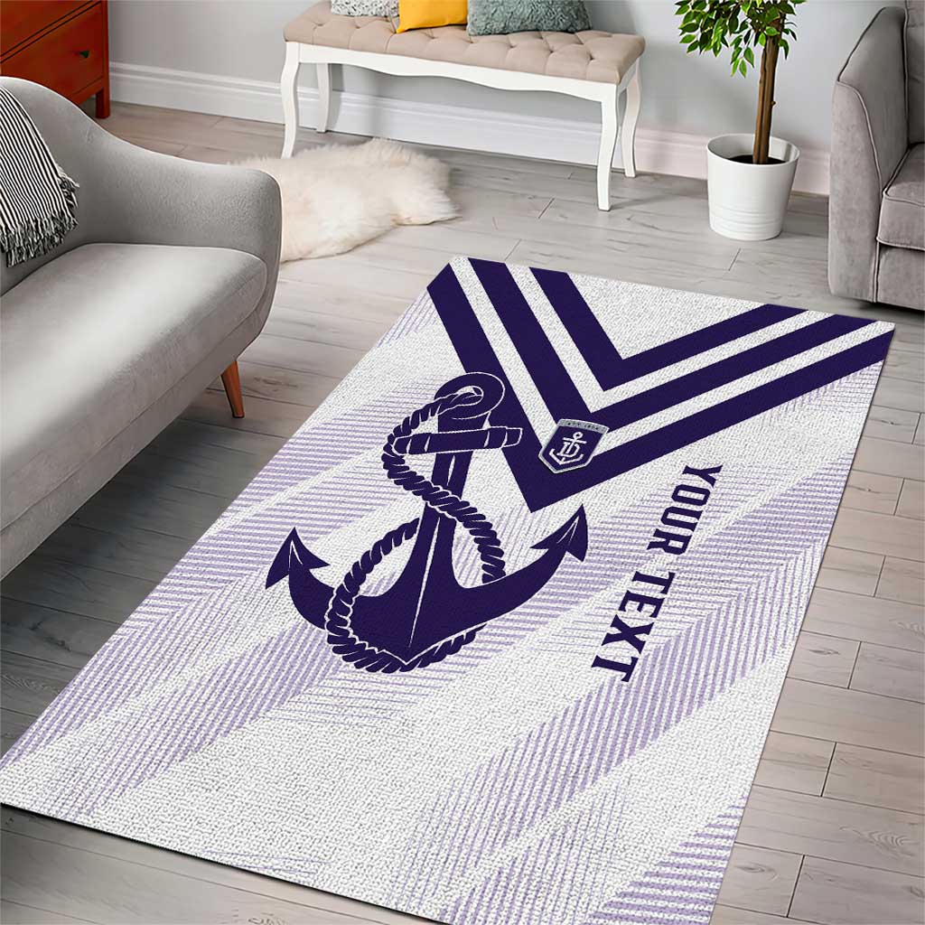 Dockers Football Custom Area Rug Fremantle Anchor Simple Style - Aussie Hoodie