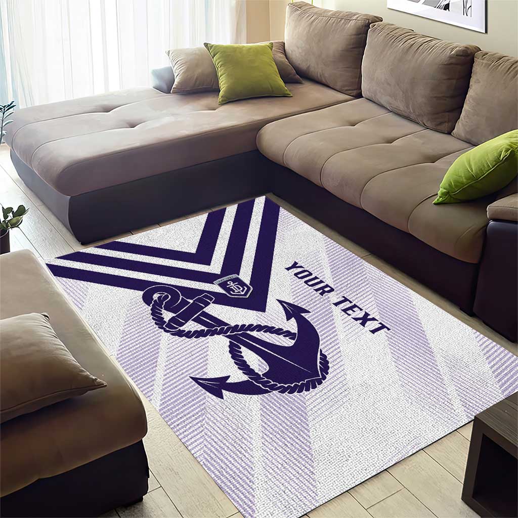 Dockers Football Custom Area Rug Fremantle Anchor Simple Style - Aussie Hoodie