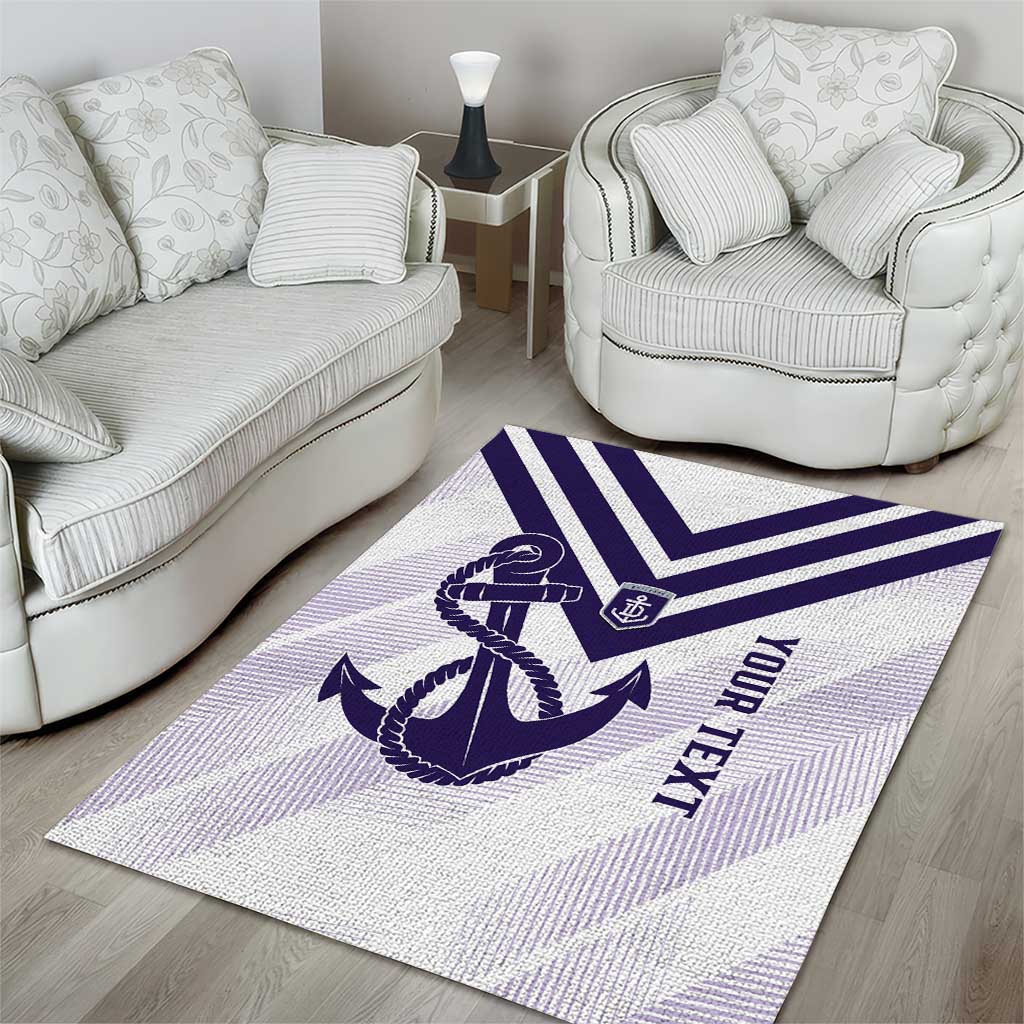 Dockers Football Custom Area Rug Fremantle Anchor Simple Style - Aussie Hoodie