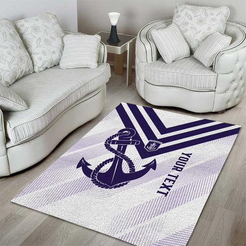 Dockers Football Custom Area Rug Fremantle Anchor Simple Style - Aussie Hoodie