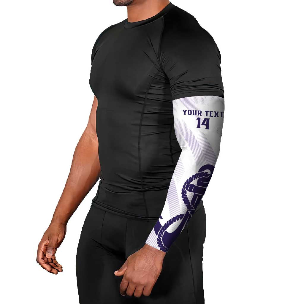 Dockers Football Custom Arm Sleeves Fremantle Anchor Simple Style - Aussie Hoodie
