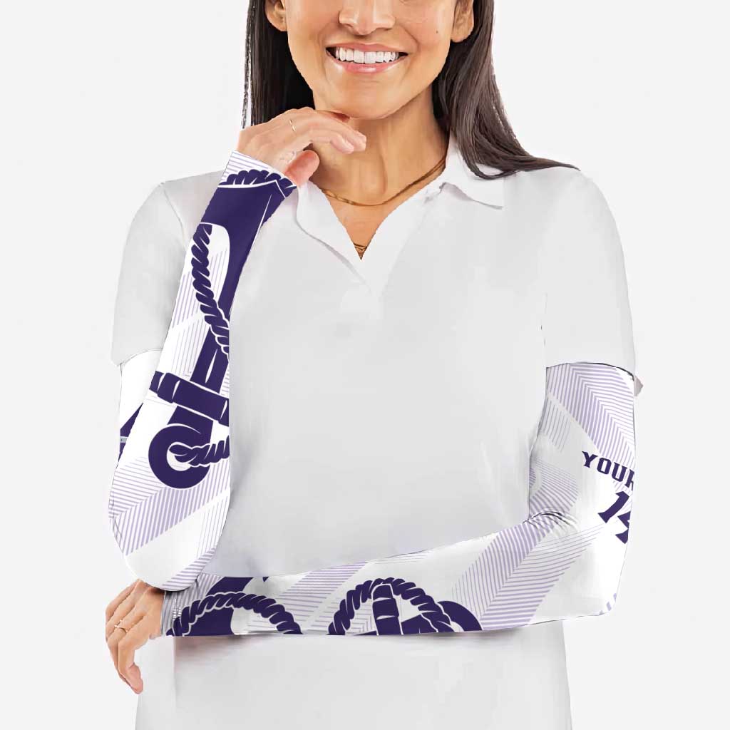 Dockers Football Custom Arm Sleeves Fremantle Anchor Simple Style - Aussie Hoodie