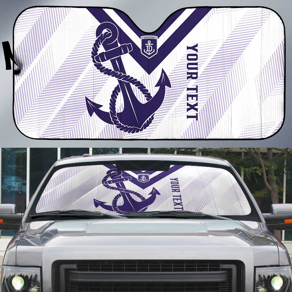 Dockers Football Custom Auto Sun Shade Fremantle Anchor Simple Style - Aussie Hoodie