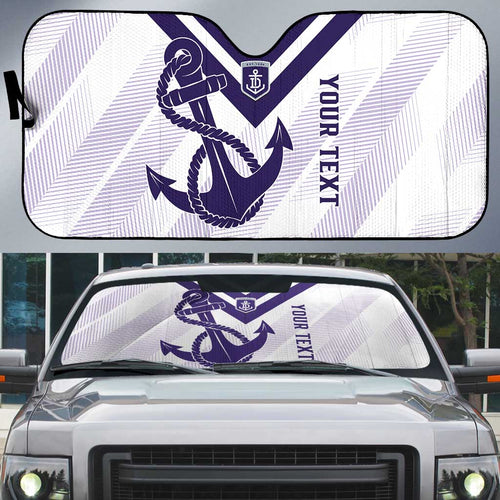 Dockers Football Custom Auto Sun Shade Fremantle Anchor Simple Style - Aussie Hoodie