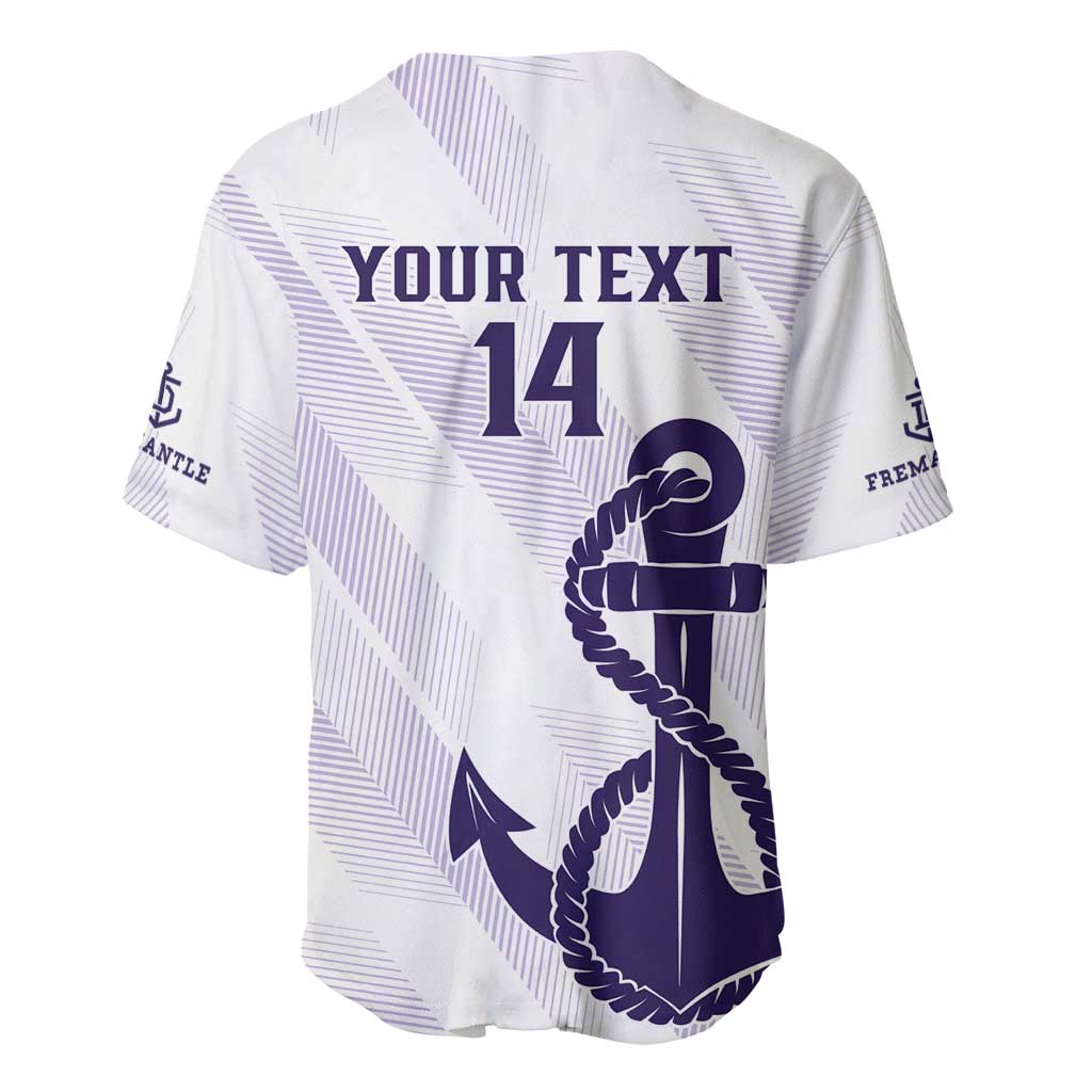Dockers Football Custom Baseball Jersey Fremantle Anchor Simple Style - Aussie Hoodie