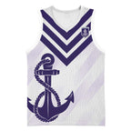Dockers Football Custom Basketball Jersey Fremantle Anchor Simple Style - Aussie Hoodie