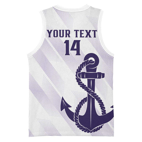 Dockers Football Custom Basketball Jersey Fremantle Anchor Simple Style - Aussie Hoodie