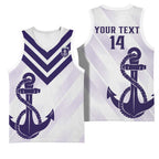 Dockers Football Custom Basketball Jersey Fremantle Anchor Simple Style - Aussie Hoodie