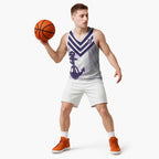 Dockers Football Custom Basketball Jersey Fremantle Anchor Simple Style - Aussie Hoodie