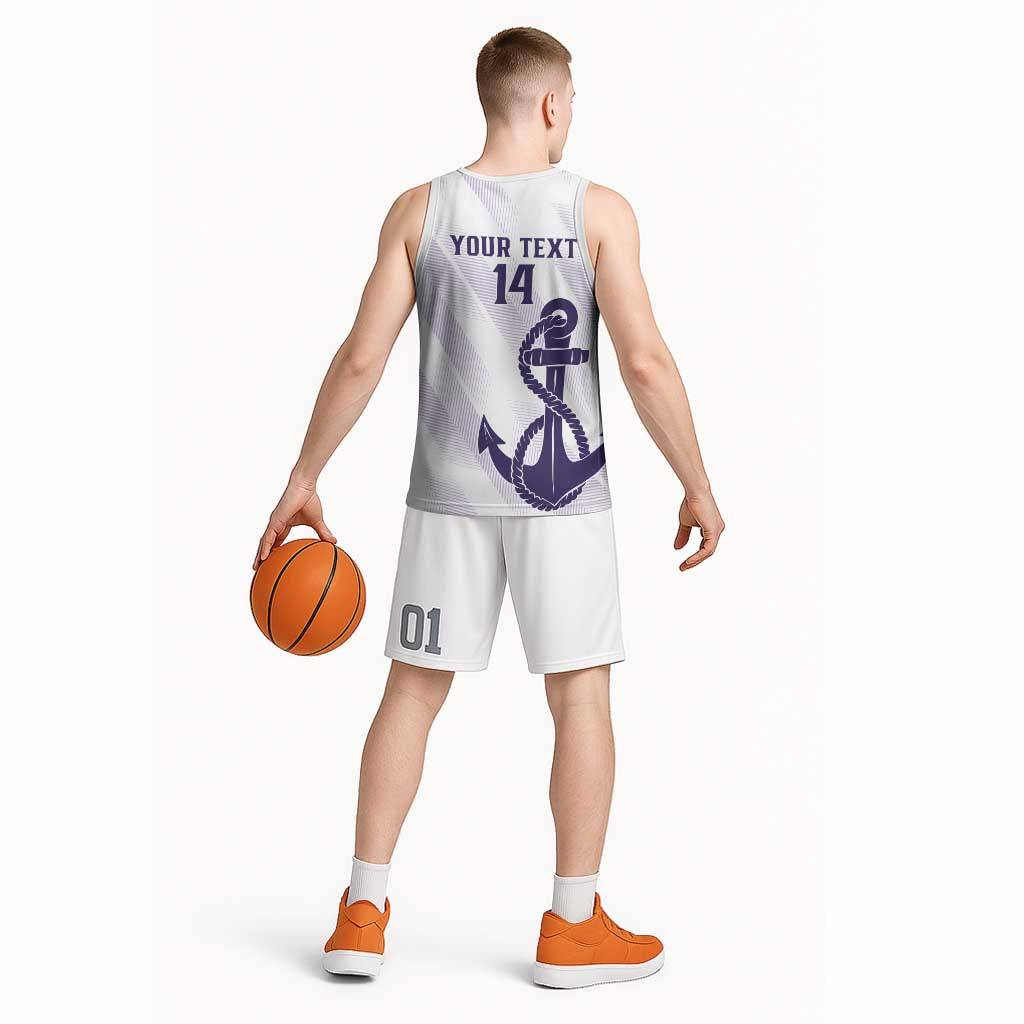 Dockers Football Custom Basketball Jersey Fremantle Anchor Simple Style - Aussie Hoodie