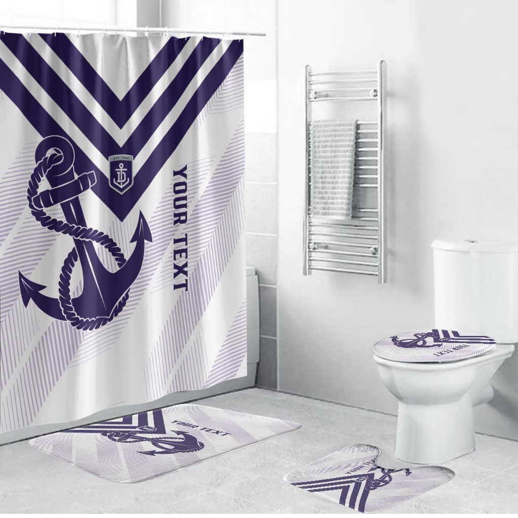 Dockers Football Custom Bathroom Set Fremantle Anchor Simple Style - Aussie Hoodie