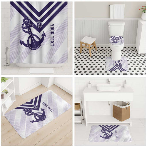 Dockers Football Custom Bathroom Set Fremantle Anchor Simple Style - Aussie Hoodie