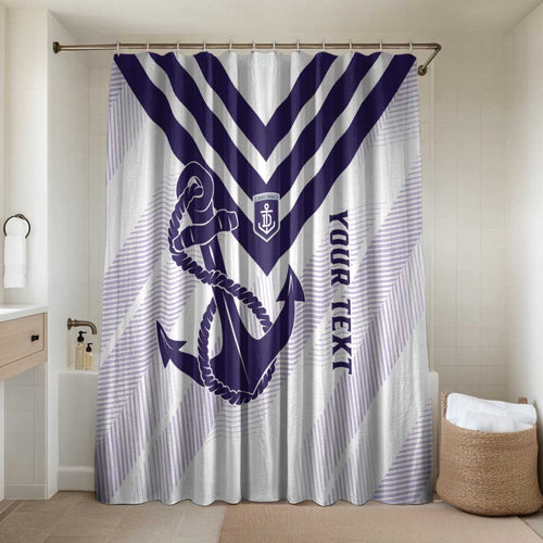 Dockers Football Custom Bathroom Set Fremantle Anchor Simple Style - Aussie Hoodie