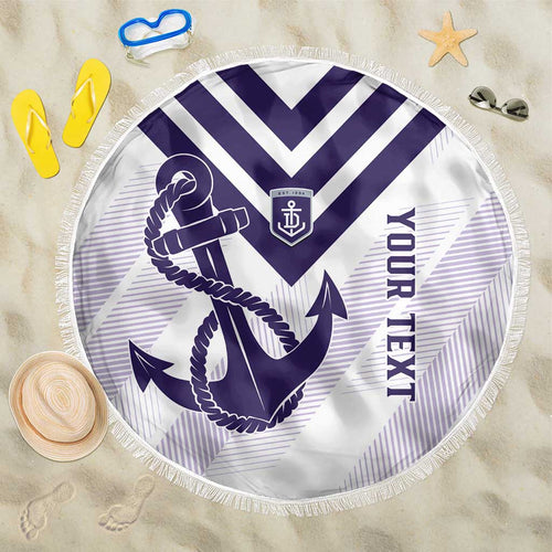 Dockers Football Custom Beach Blanket Fremantle Anchor Simple Style - Aussie Hoodie