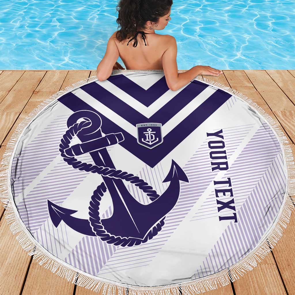 Dockers Football Custom Beach Blanket Fremantle Anchor Simple Style - Aussie Hoodie