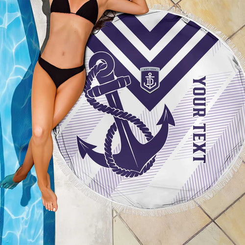 Dockers Football Custom Beach Blanket Fremantle Anchor Simple Style - Aussie Hoodie