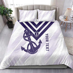 Dockers Football Custom Bedding Set Fremantle Anchor Simple Style - Aussie Hoodie
