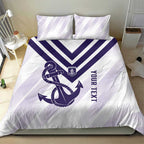 Dockers Football Custom Bedding Set Fremantle Anchor Simple Style - Aussie Hoodie