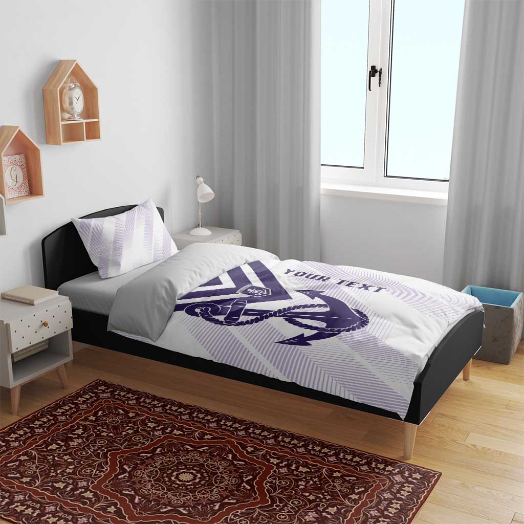 Dockers Football Custom Bedding Set Fremantle Anchor Simple Style - Aussie Hoodie