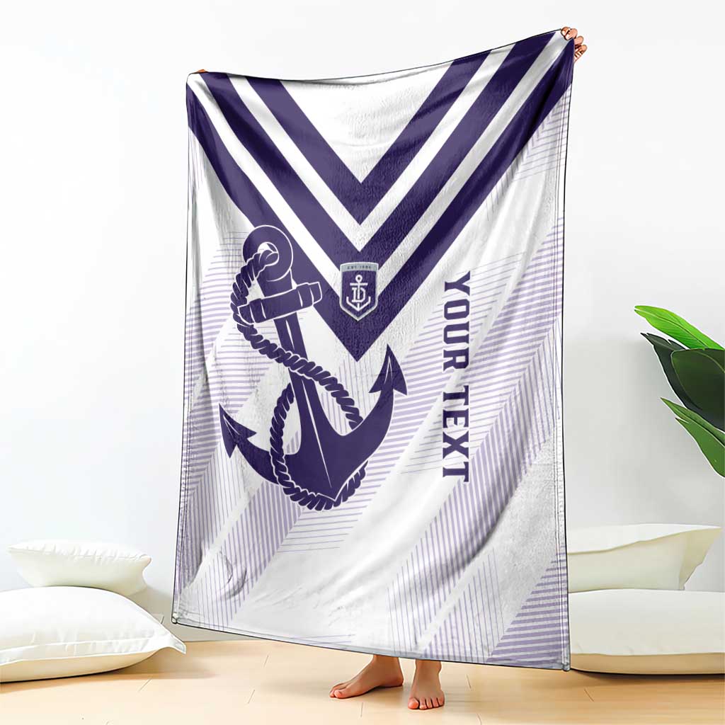 Dockers Football Custom Blanket Fremantle Anchor Simple Style - Aussie Hoodie