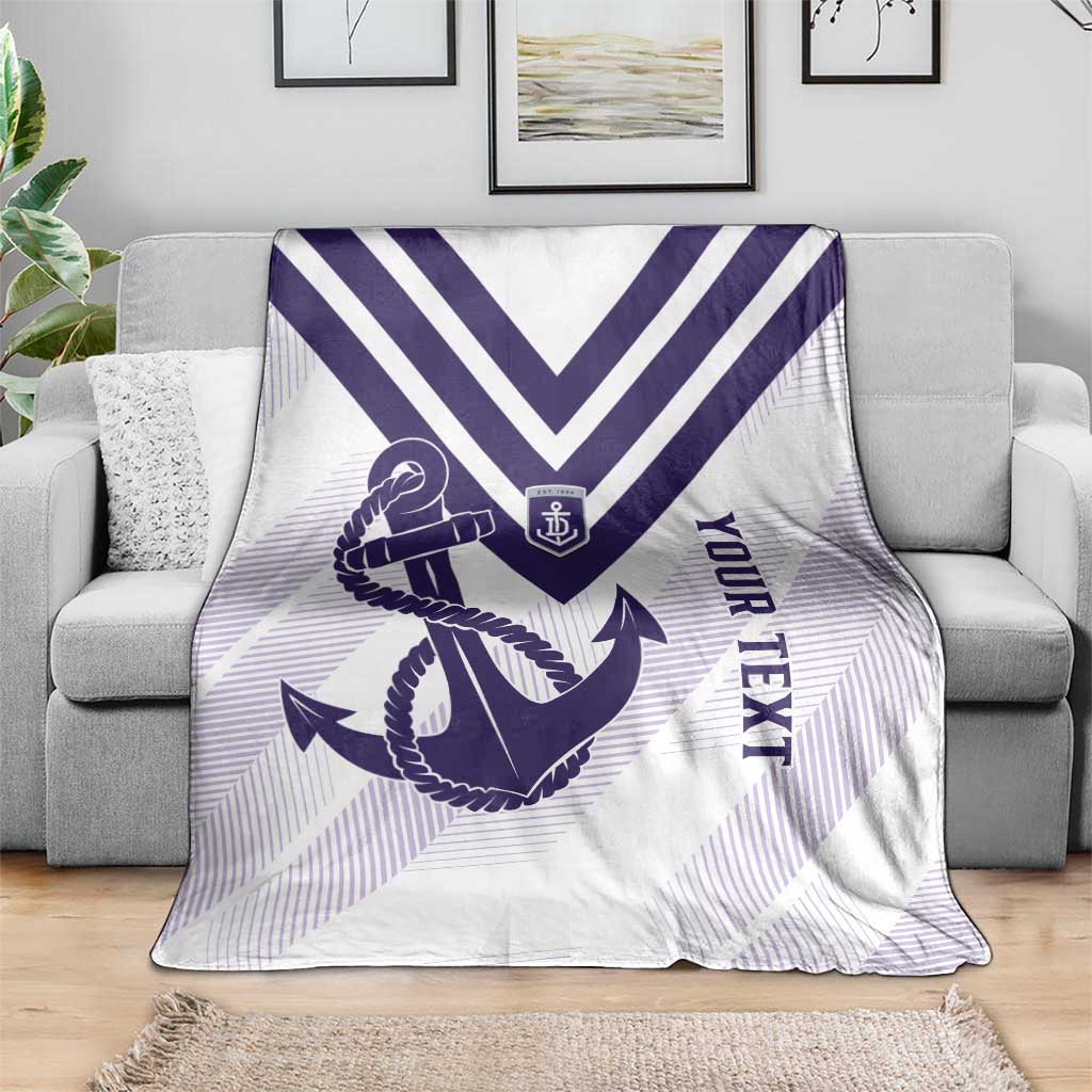 Dockers Football Custom Blanket Fremantle Anchor Simple Style - Aussie Hoodie