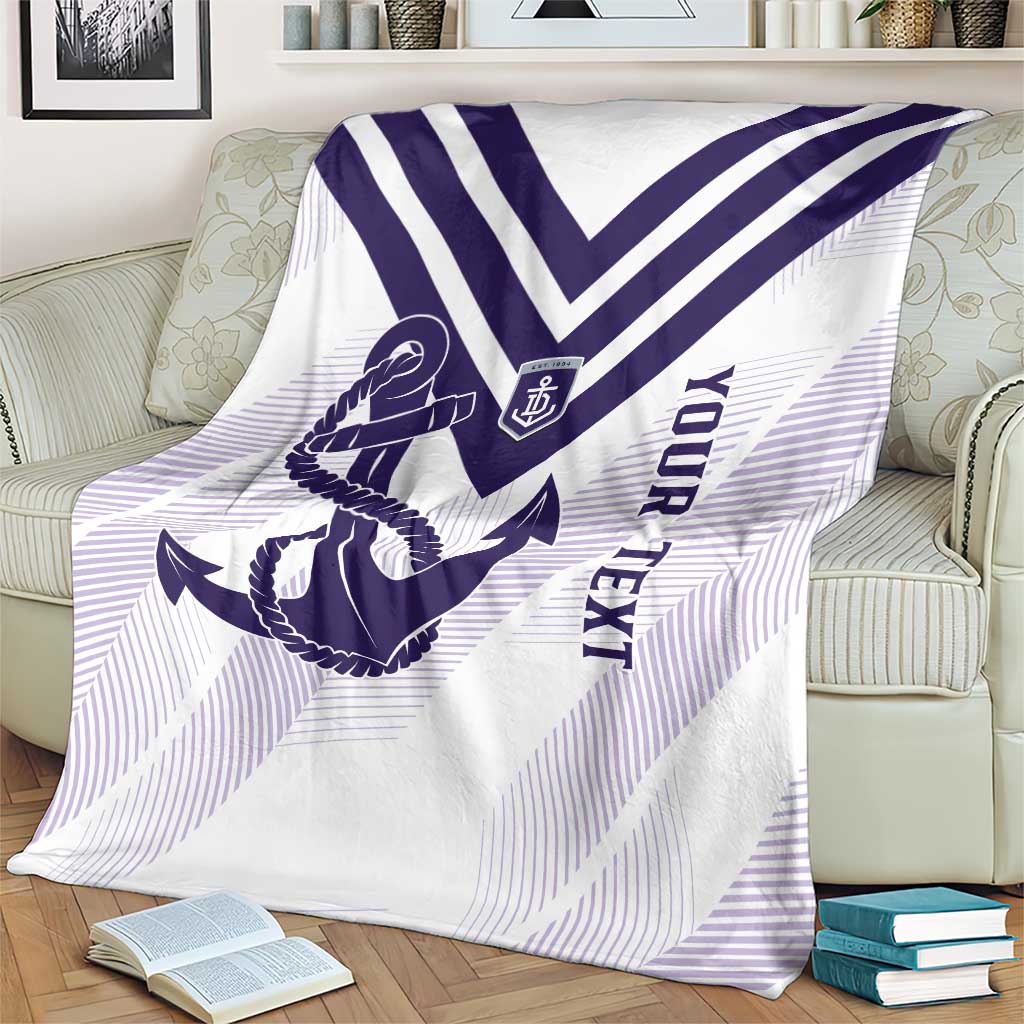 Dockers Football Custom Blanket Fremantle Anchor Simple Style - Aussie Hoodie