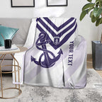 Dockers Football Custom Blanket Fremantle Anchor Simple Style - Aussie Hoodie