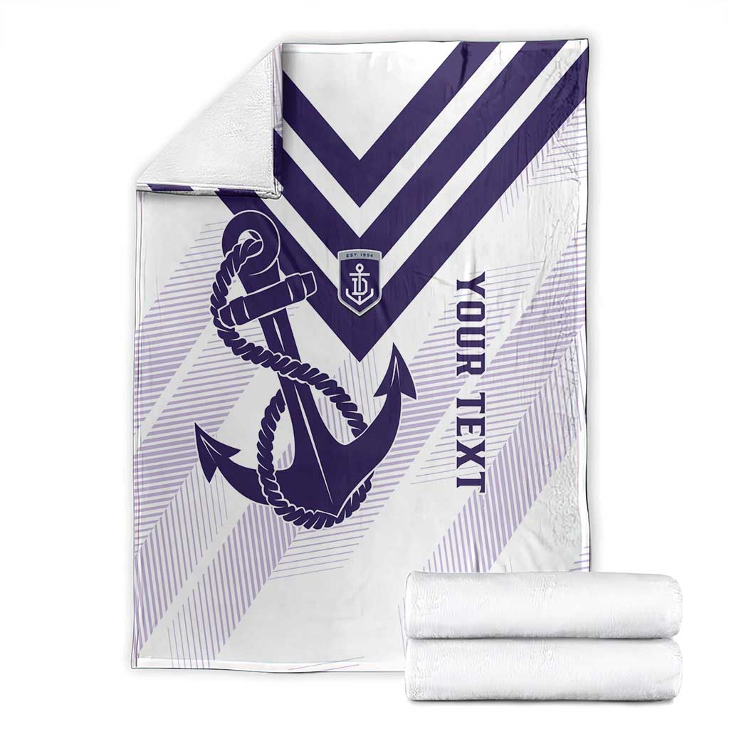 Dockers Football Custom Blanket Fremantle Anchor Simple Style - Aussie Hoodie