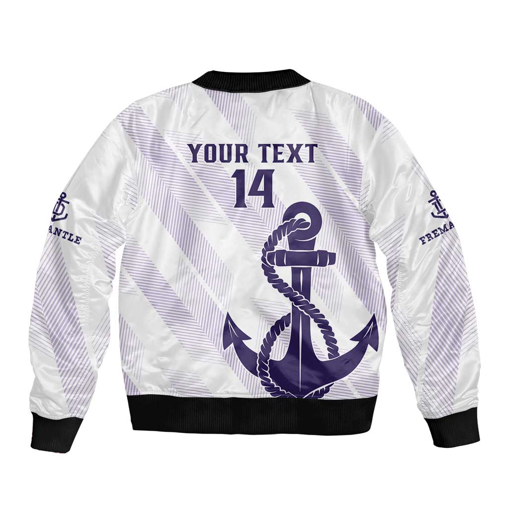 Dockers Football Custom Bomber Jacket Fremantle Anchor Simple Style - Aussie Hoodie
